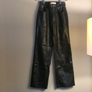 Abercrombie, leather, high-rise jeans!
